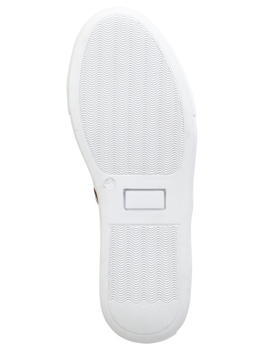 Slipper & Schnürschuhe - GINO GALANTE Sneaker aus Rind-Nappaleder, in Größe 040 bis 046, in Farbe WEISS-BRAUN Ansicht 3