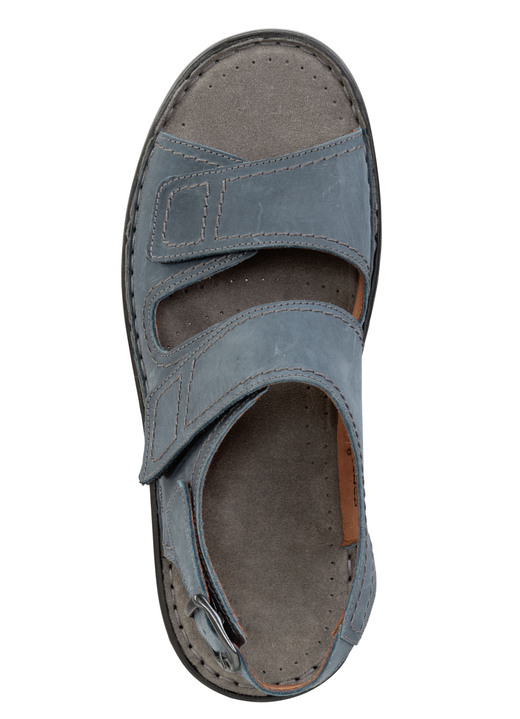 Sandalen & Pantoletten - GINO GALANTE Sandale aus gefettetem, schattiertem Rind-Nubukleder, in Größe 040 bis 047, in Farbe JEANS Ansicht 2