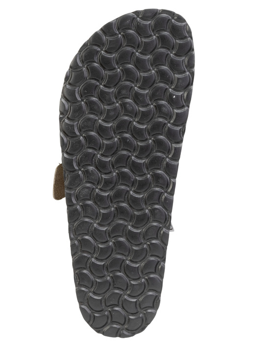 Sandalen & Pantoletten - GINO GALANTE, klassische Herren-Pantoletten, Weite H, aus Leder, in Größe 040 bis 048, in Farbe SCHWARZ Ansicht 6