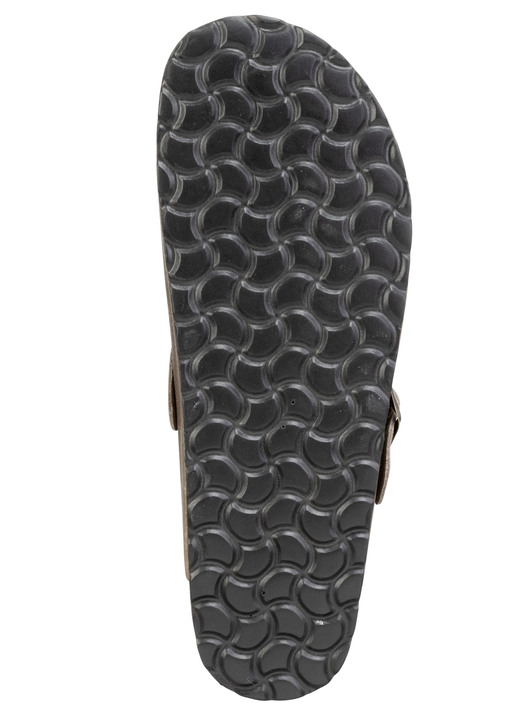 Sandalen & Pantoletten - GINO GALANTE Clog aus schattiertem, genarbtem Rindleder, in Größe 040 bis 047, in Farbe TABAKBRAUN Ansicht 3