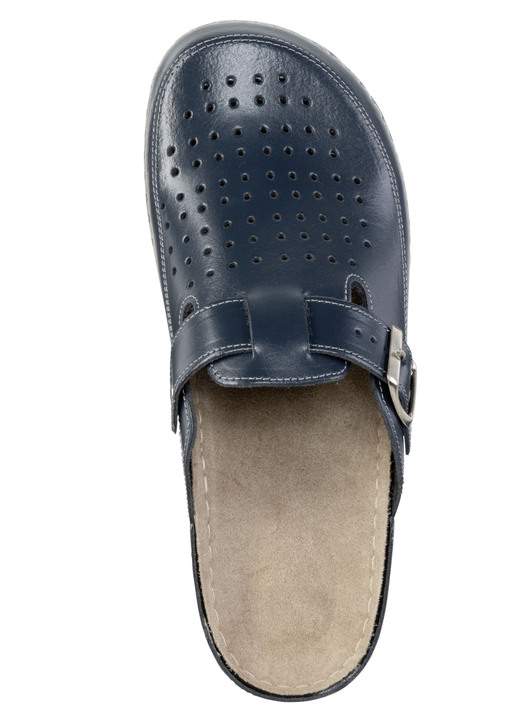 Sandalen & Pantoletten - Pantolette aus Nappaleder mit luftiger Perforation, in Größe 041 bis 046, in Farbe WEISS Ansicht 8