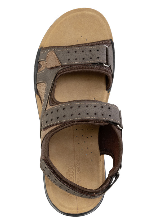 Sandalen & Pantoletten - Sandale aus Synthetik und Textil, in Größe 041 bis 046, in Farbe BLAU-GRAU Ansicht 5