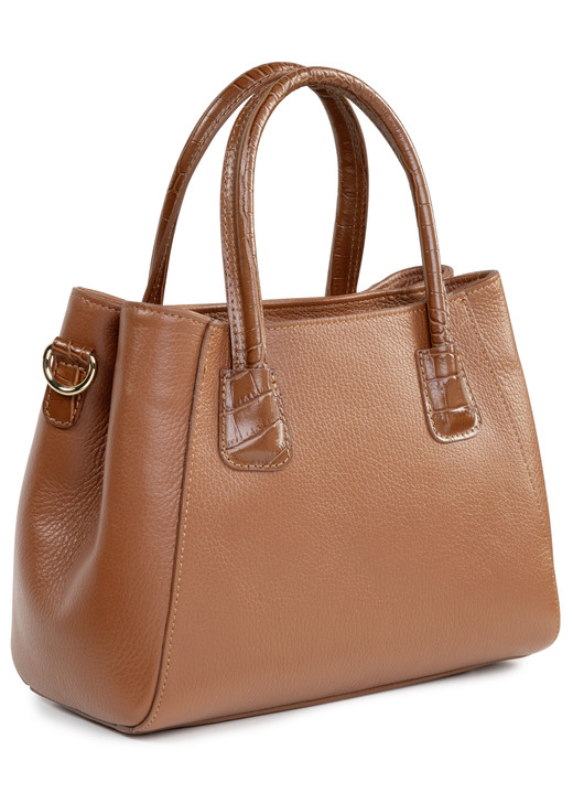 Taschen - Laurina Tasche aus genarbtem Kalb-Nappaleder, in Farbe COGNAC Ansicht 2