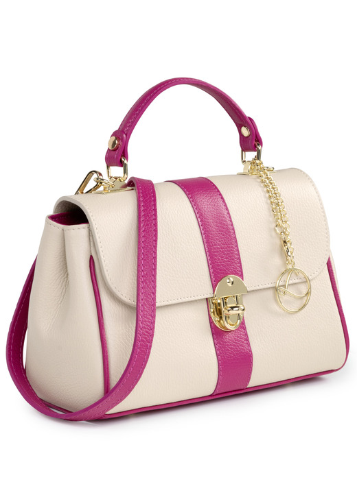 Taschen - Laurina Tasche aus genarbtem Kalb-Nappaleder, in Farbe BEIGE-PINK Ansicht 1