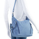 Damen - Tasche aus weichem, dezent schattiertem Synthetik, in Farbe JEANSBLAU – Farbe JEANSBLAU – Ansicht 3