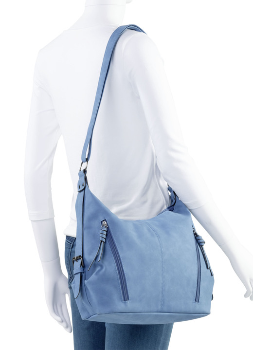 Damen - Tasche aus weichem, dezent schattiertem Synthetik, in Farbe JEANSBLAU Ansicht 3