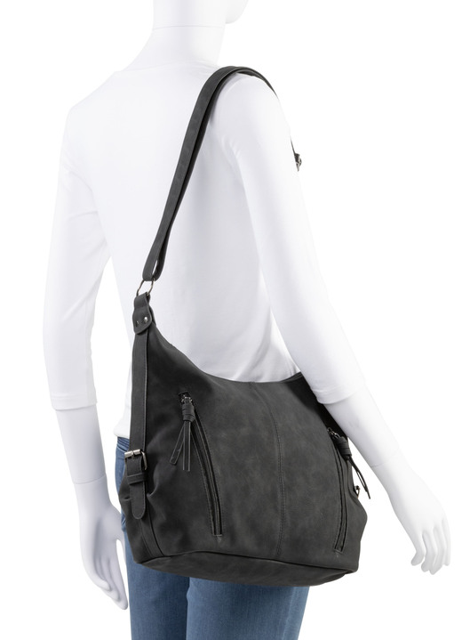 Damen - Tasche aus weichem, dezent schattiertem Synthetik, in Farbe JEANSBLAU Ansicht 6