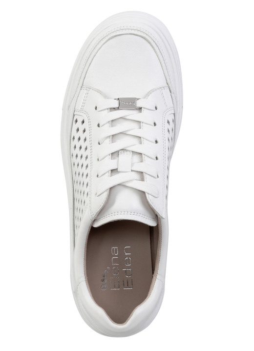 Slipper & Schnürschuhe - ELENA EDEN Sneaker aus Nappaleder mit luftiger Perforation, in Größe 3 1/2 bis 8, in Farbe WEISS Ansicht 2