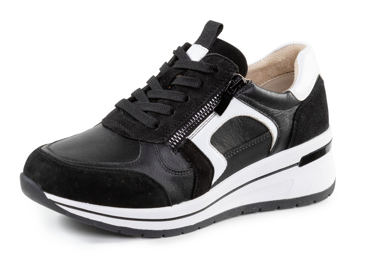 Slipper & Schnürschuhe - ELENA EDEN, sytlische Damen-Sneaker, Weite H, mit herausnehmbarem Fußbett, in Größe 036 bis 042, in Farbe BORDEAUX-BRONZE Ansicht 4