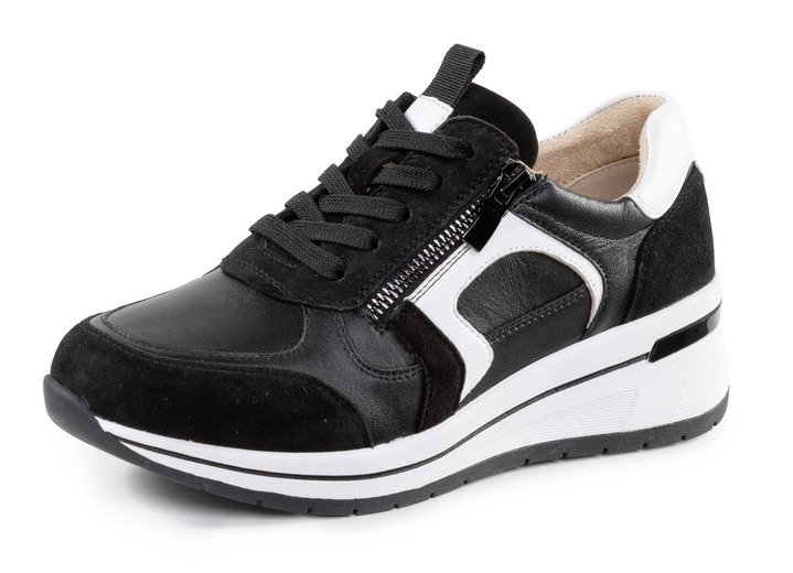 Slipper & Schnürschuhe - ELENA EDEN, sytlische Damen-Sneaker, Weite H, mit herausnehmbarem Fußbett, in Größe 036 bis 042, in Farbe BORDEAUX-BRONZE Ansicht 4