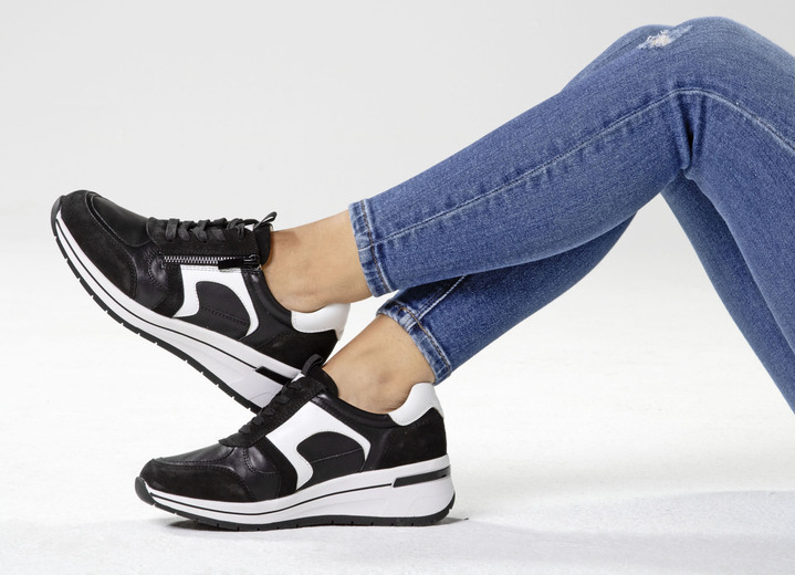 Slipper & Schnürschuhe - ELENA EDEN, sytlische Damen-Sneaker, Weite H, mit herausnehmbarem Fußbett, in Größe 036 bis 042, in Farbe BORDEAUX-BRONZE Ansicht 7