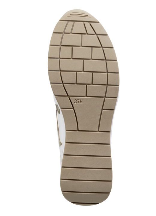 Slipper & Schnürschuhe - ELENA EDEN, sytlische Damen-Sneaker, Weite H, mit herausnehmbarem Fußbett, in Größe 036 bis 042, in Farbe WEISS-GOLD Ansicht 3