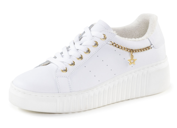 Slipper & Schnürschuhe - ELENA EDEN, stylische Damen-Sneaker, Weite G, herausnehmbares Fußbett, in Größe 036 bis 042, in Farbe WEISS Ansicht 1