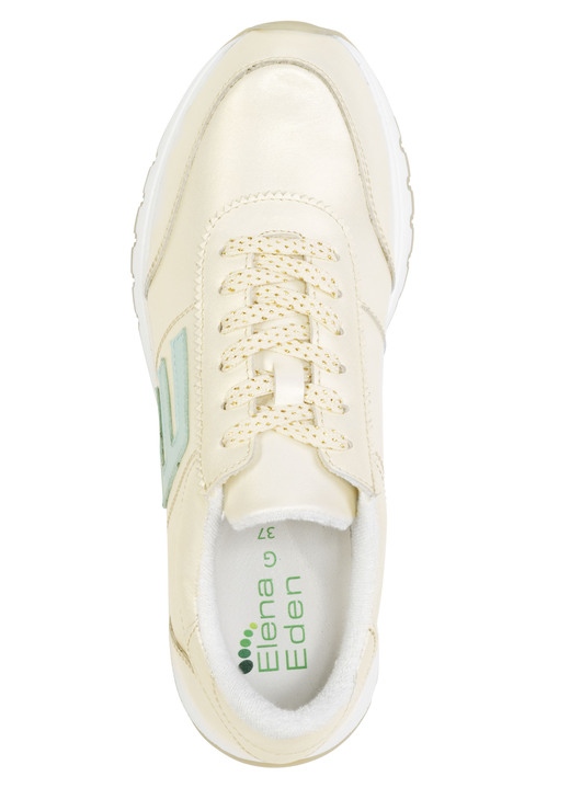 Slipper & Schnürschuhe - ELENA EDEN Sneaker aus schimmerndem Nappaleder Ansicht 2 Slipper & Schnürschuhe - ELENA EDEN Sneaker aus schimmerndem Nappaleder, in Größe 036 bis 042, in Farbe CHAMPAGNER Ansicht 2