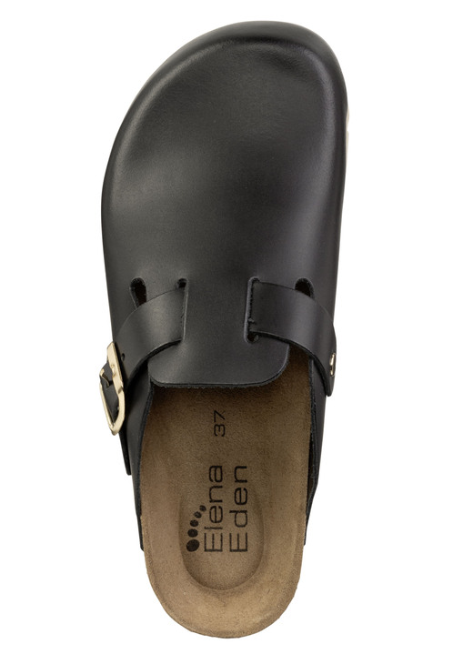 Sandaletten & Pantoletten - ELENA EDEN, klassische Damen-Clogs, Weite H, mit Klettspange, in Größe 036 bis 042, in Farbe BEIGE Ansicht 5