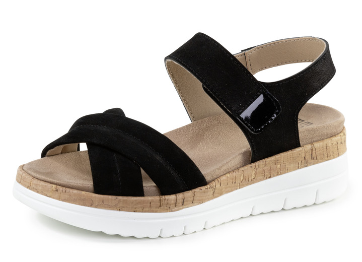 Sandaletten & Pantoletten - ELENA EDEN, bequeme Damen-Sandalen, Weite H, mit herausnehmbarem Fußbett, in Größe 035 bis 041, in Farbe PINK Ansicht 4