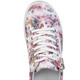 Slipper & Schnürschuhe - Gemini Schnür-Sneaker aus beschichtetem, floral bedrucktem Nappaleder, in Größe 036 bis 042, in Farbe WEISS-PINK – Farbe WEISS-PINK – Ansicht 2