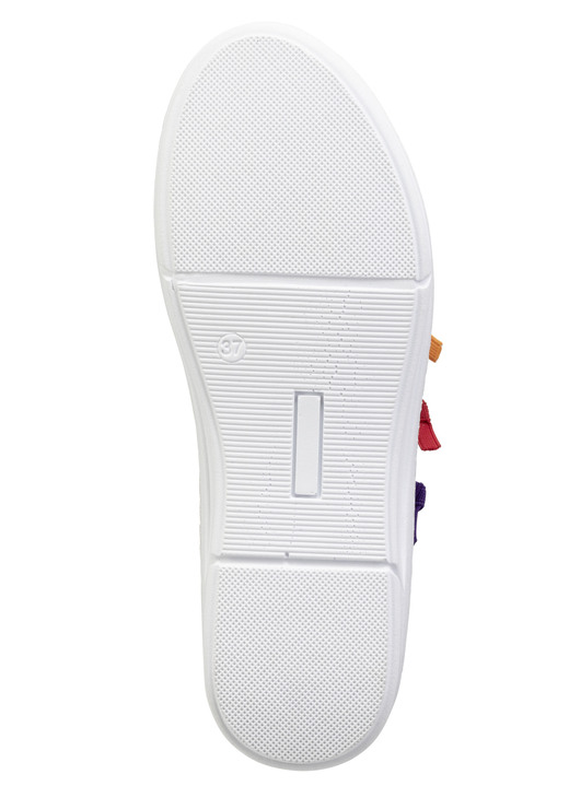 Slipper & Schnürschuhe - Andrea Conti Slipper mit bunten, dekorativ eingesetzten Gummizügen, in Größe 036 bis 042, in Farbe WEISS Ansicht 3