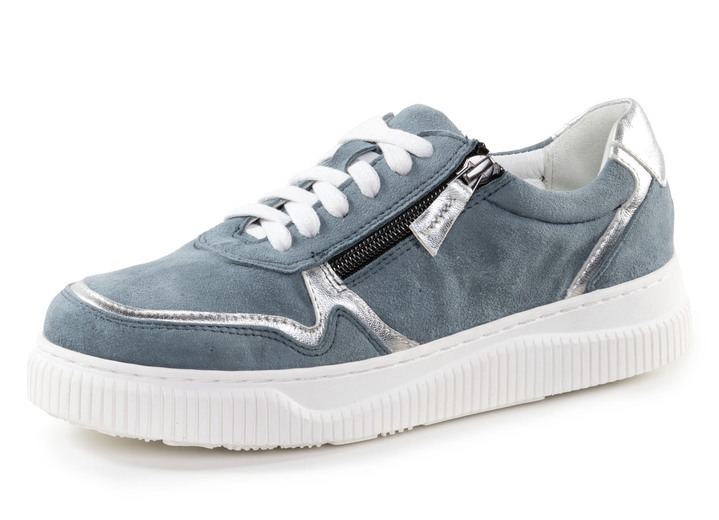 Slipper & Schnürschuhe - ELENA EDEN Sneaker mit Kontrast-Besätzen, in Größe 036 bis 042, in Farbe JEANS Ansicht 1