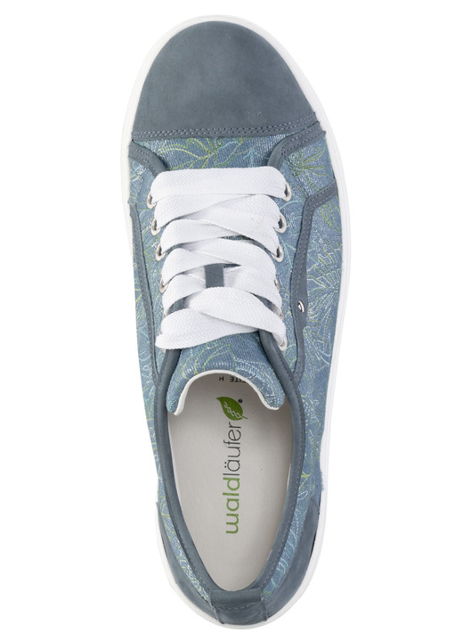 Slipper & Schnürschuhe - Waldläufer Schnür-Sneaker mit verspieltem Druck, in Größe 3 1/2 bis 8, in Farbe JEANS Ansicht 2