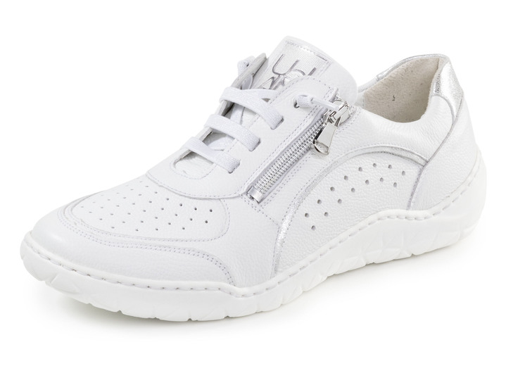 Slipper & Schnürschuhe - Waldläufer Sneaker mit Perforation, in Größe 3 1/2 bis 8, in Farbe PINK-WEISS Ansicht 7