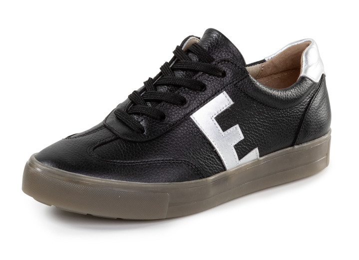 Slipper & Schnürschuhe - ELENA EDEN Schnür-Sneaker aus genarbtem Nappaleder, in Größe 036 bis 042, in Farbe ALTGOLD-BRAUN Ansicht 4