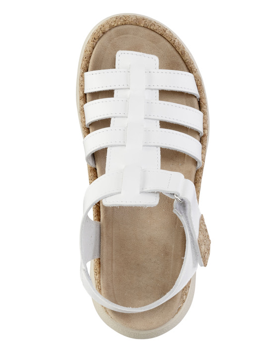 Sandaletten & Pantoletten - Stegspangen-Sandale mit Kork-Besätzen, in Größe 036 bis 042, in Farbe BLEU Ansicht 8