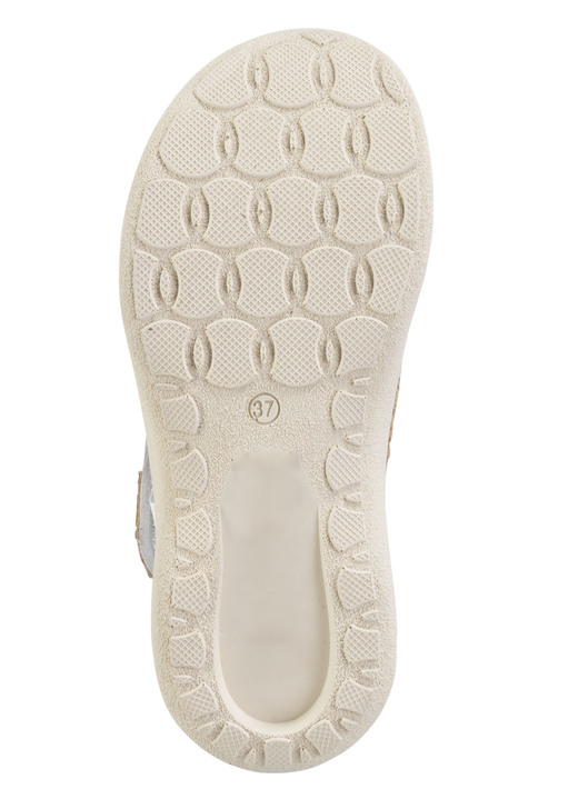 Sandaletten & Pantoletten - Stegspangen-Sandale mit Kork-Besätzen, in Größe 036 bis 042, in Farbe BLEU Ansicht 9