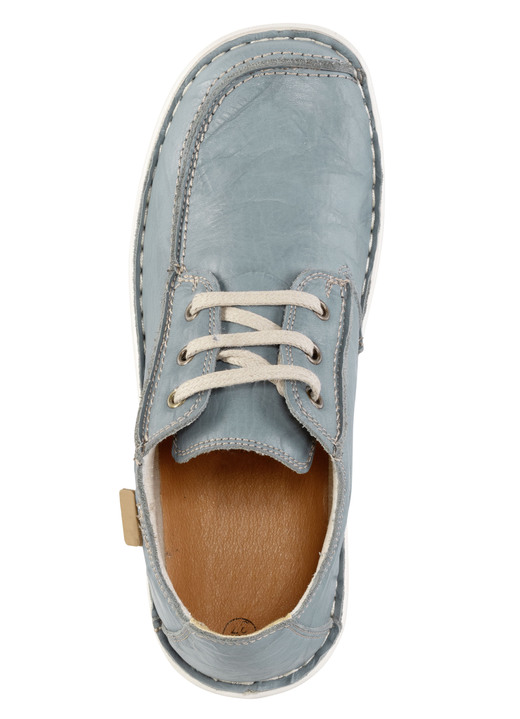 Slipper & Schnürschuhe - ELENA EDEN Schnürschuh aus Nappaleder mit Knitter-Struktur, in Größe 036 bis 042, in Farbe WEISS Ansicht 4