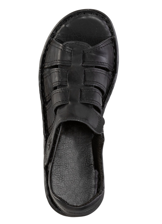 Sandaletten & Pantoletten - ELENA EDEN Sandale aus Nappaleder mit dezenter Knitter-Struktur, in Größe 036 bis 042, in Farbe WEISS-BLAU Ansicht 5