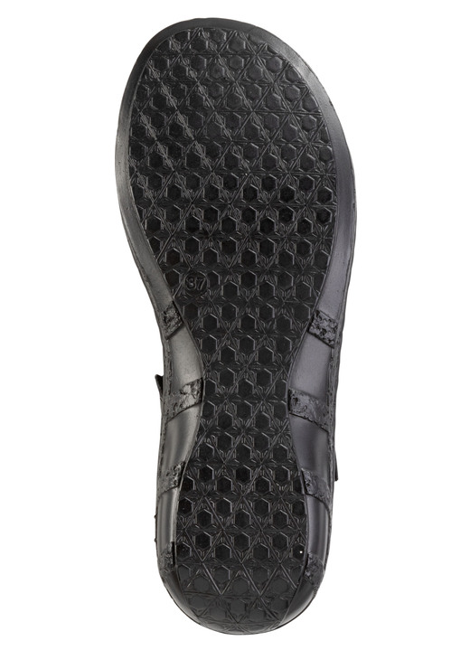 Sandaletten & Pantoletten - ELENA EDEN Sandale aus Nappaleder mit dezenter Knitter-Struktur, in Größe 036 bis 042, in Farbe WEISS-BLAU Ansicht 6