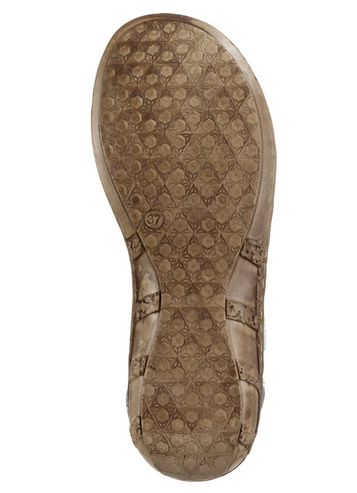 Sandaletten & Pantoletten - ELENA EDEN Sandale aus Nappaleder mit dezenter Knitter-Struktur, in Größe 036 bis 042, in Farbe WEISS-BLAU Ansicht 3