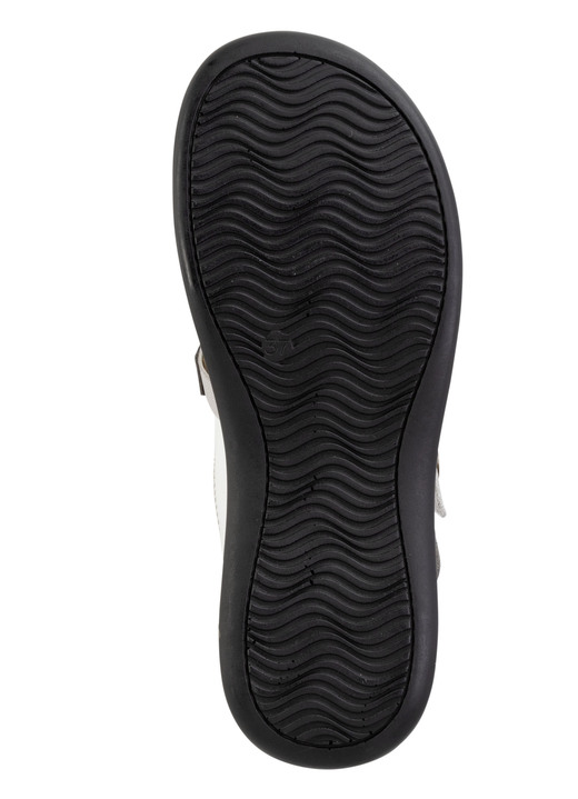 Slipper & Schnürschuhe - ELENA EDEN Slipper aus teilweise geprägtem Nappaleder, in Größe 036 bis 042, in Farbe WEISS-GRAU Ansicht 3