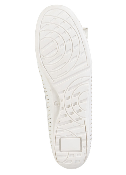 Slipper & Schnürschuhe - ELENA EDEN Slipper mit seitlichen Gummizügen, in Größe 036 bis 042, in Farbe WEISS Ansicht 3