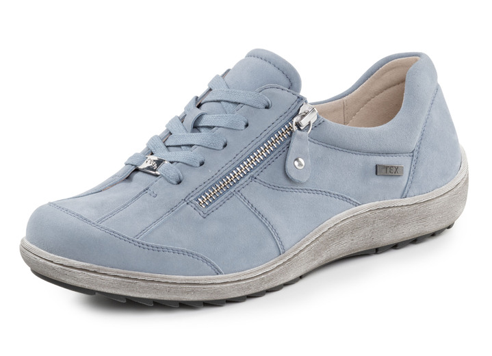 Slipper & Schnürschuhe - ELENA EDEN Schnürschuh aus Veloursleder, in Größe 036 bis 042, in Farbe JEANS Ansicht 1