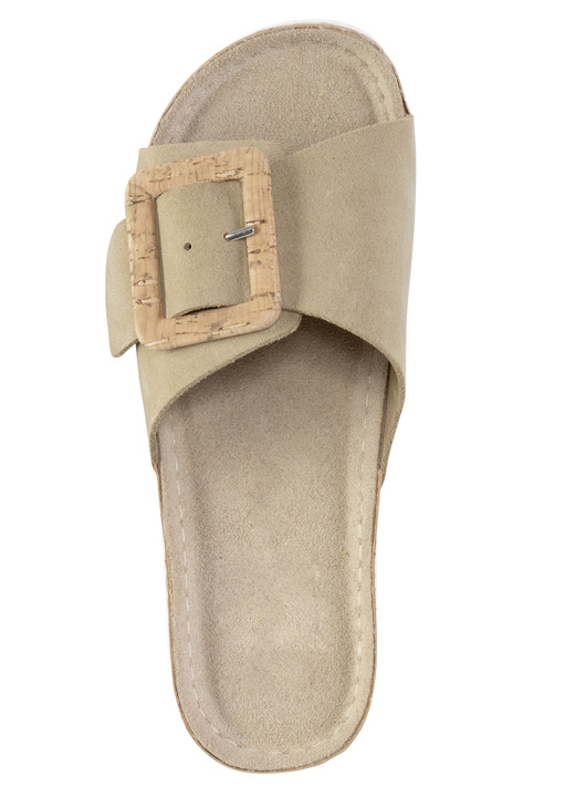 Damen - ELENA EDEN Pantolette aus weichem Veloursleder, in Größe 036 bis 042, in Farbe BLEU Ansicht 5