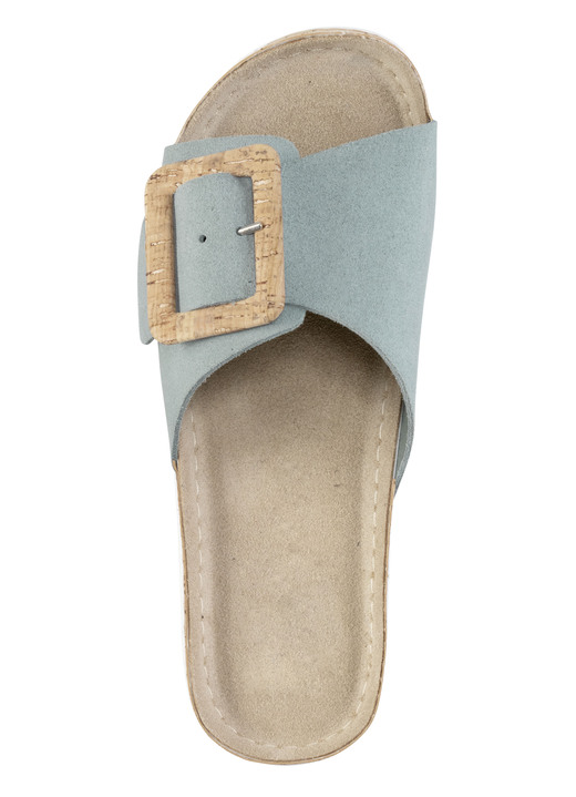 Damen - ELENA EDEN Pantolette aus weichem Veloursleder, in Größe 036 bis 042, in Farbe BLEU Ansicht 2