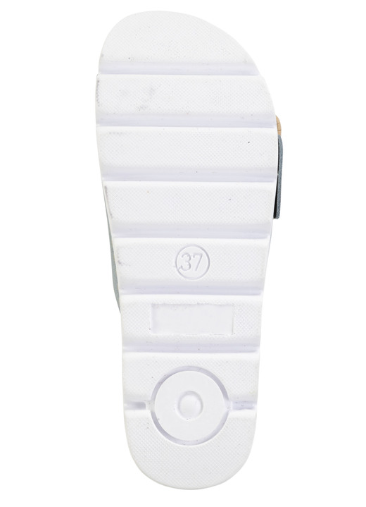 Sandaletten & Pantoletten - ELENA EDEN, trendige Damen-Pantoletten, aus Leder, in Größe 036 bis 042, in Farbe SAND Ansicht 6