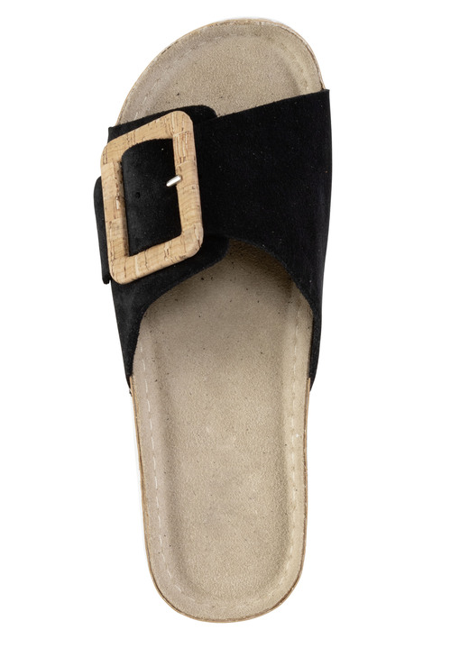 Sandaletten & Pantoletten - ELENA EDEN, trendige Damen-Pantoletten, aus Leder, in Größe 036 bis 042, in Farbe SAND Ansicht 8