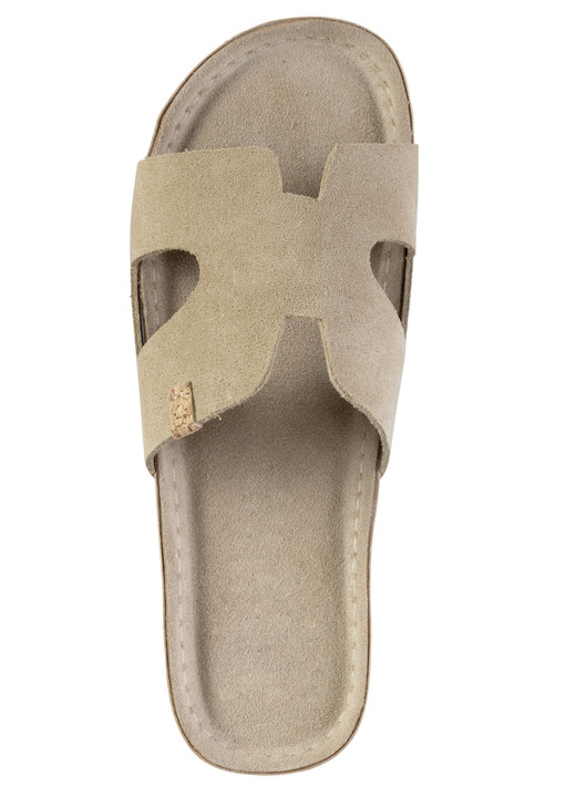 Sandaletten & Pantoletten - ELENA EDEN, sommerliche Damen-Pantoletten, aus Leder, in Größe 036 bis 042, in Farbe BLEU Ansicht 12