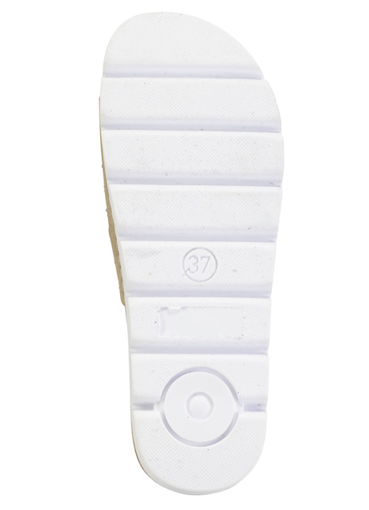 Sandaletten & Pantoletten - ELENA EDEN, sommerliche Damen-Pantoletten, aus Leder, in Größe 036 bis 042, in Farbe BLEU Ansicht 13