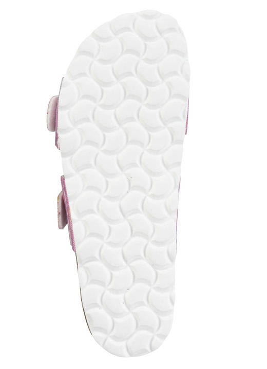 Sandaletten & Pantoletten - ELENA EDEN Pantolette aus interessant dessiniertem Synthetik, in Größe 036 bis 042, in Farbe PINK-BUNT Ansicht 3