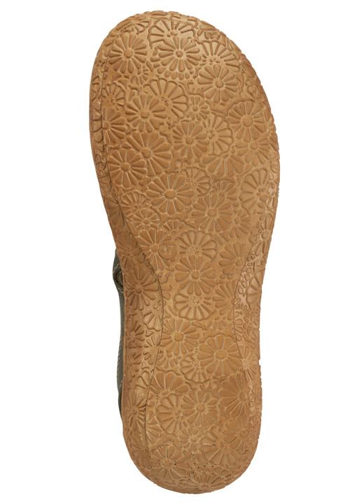 Slipper & Schnürschuhe - ELENA EDEN Slipper aus Nappaleder mit Knitter-Struktur, in Größe 036 bis 042, in Farbe KHAKI Ansicht 3