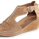 Sandaletten & Pantoletten - ELENA EDEN, sommerliche Damen-Sandaletten, mit verstellbarer Schließe, in Größe 036 bis 041, in Farbe NATURBRAUN – Farbe NATURBRAUN – Ansicht 1
