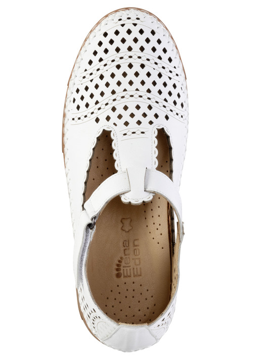 Weite H - ELENA EDEN, sommerliche Damen-Slipper, Weite H, mit Klettverschluss, in Größe 036 bis 043, in Farbe WEISS Ansicht 2