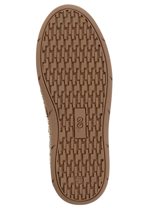 Weite H - ELENA EDEN, sommerliche Damen-Slipper, Weite H, mit Klettverschluss, in Größe 036 bis 043, in Farbe COGNAC Ansicht 6