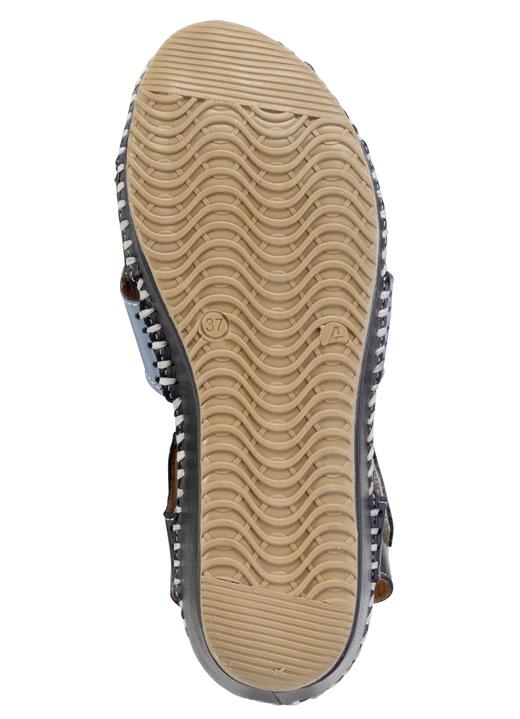 Sandaletten & Pantoletten - ELENA EDEN Sandalette aus weichem Nappaleder, in Größe 036 bis 041, in Farbe BLAU Ansicht 3