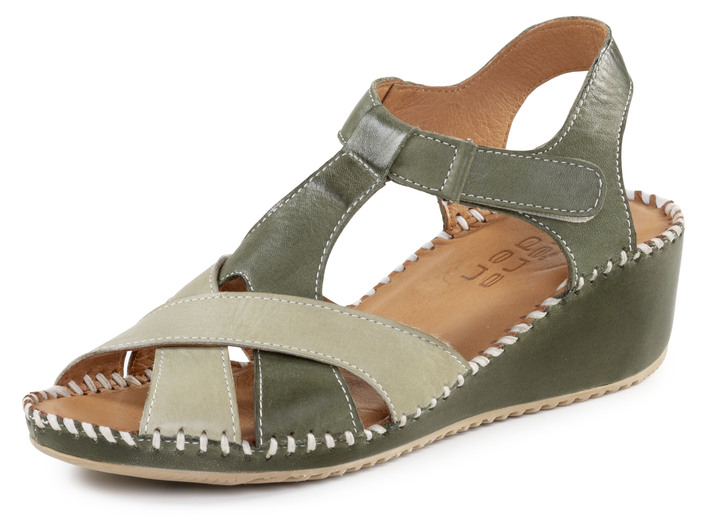 Sandaletten & Pantoletten - ELENA EDEN Sandalette aus weichem Nappaleder, in Größe 036 bis 041, in Farbe BLAU Ansicht 4