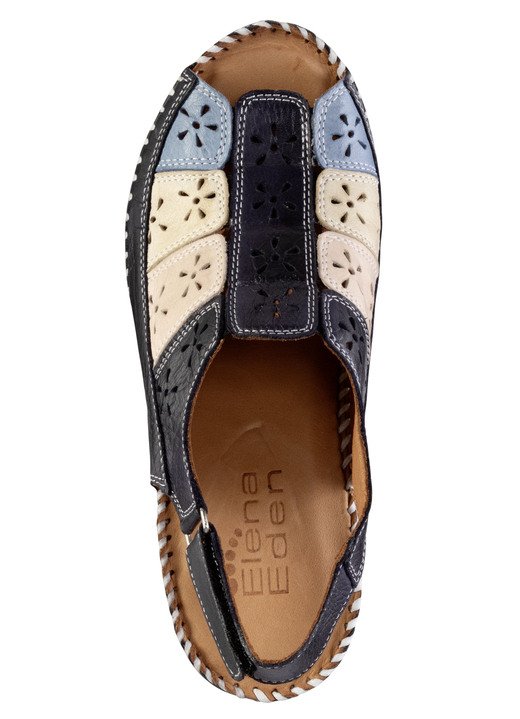 Sandaletten & Pantoletten - ELENA EDEN Sandalette aus weichem, perforiertem Nappaleder, in Größe 036 bis 041, in Farbe RUBINROT-BUNT Ansicht 5