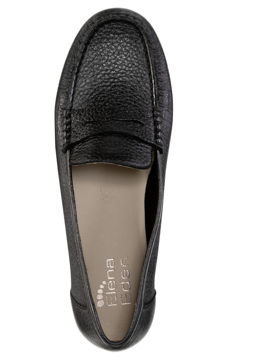 Slipper & Schnürschuhe - ELENA EDEN Mokassin-Slipper aus weichem, genarbtem Hirsch-Nappaleder, in Größe 036 bis 042, in Farbe PERLWEISS Ansicht 5